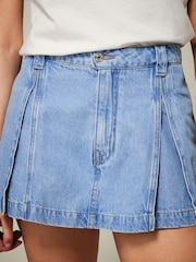 Mid Blue Denim Skort - Image 4 of 6