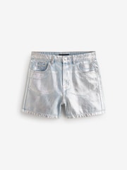 Silver 100% Cotton Denim Shorts - Image 5 of 6