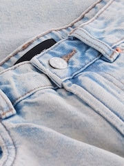 Pink Tinted Ripped Denim Bermuda Shorts - Image 4 of 4
