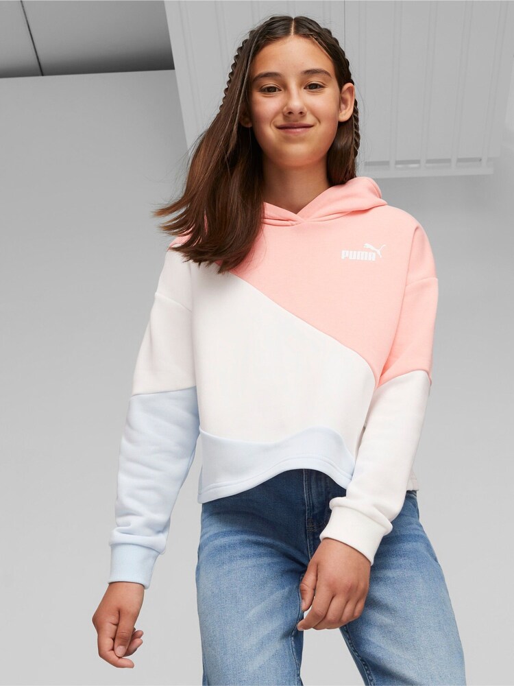 Puma Blue Power Cat Hoodie - Image 1 of 5 Puma Blue Power Cat Hoodie - Image 1 of 5