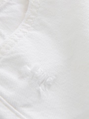 White 100% Cotton Ripped Denim Shorts - Image 7 of 7