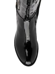 Lotus Black Patent Knee High Boots - Image 4 of 4