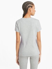 Puma Grey Womens Essentials Logo 100% Cotton T-Shirt - Image 2 of 5