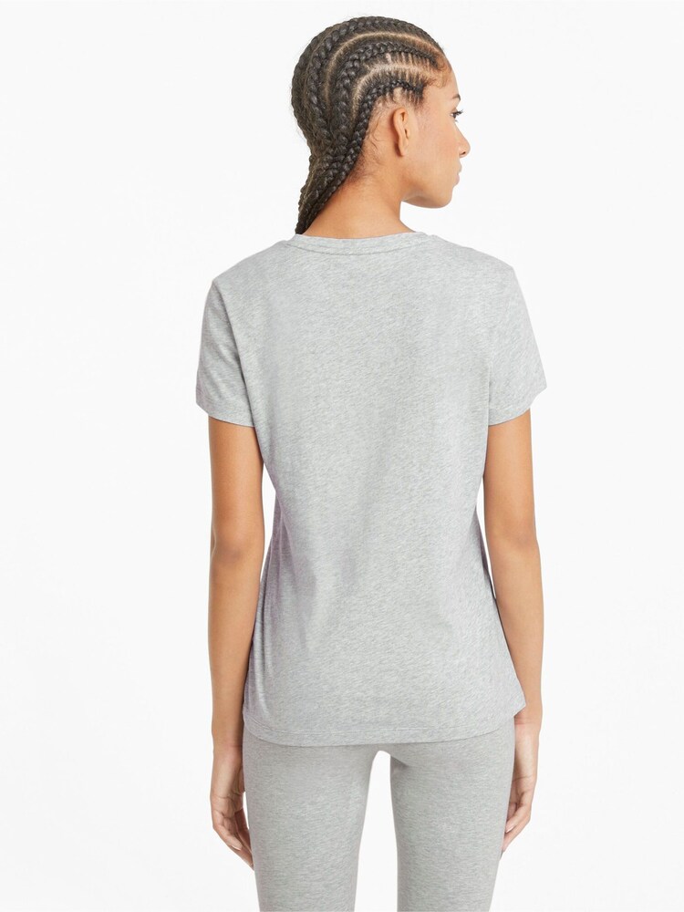 Puma Grey Womens Essentials Logo 100% Cotton T-Shirt - Image 2 of 5