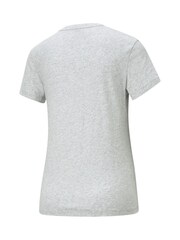 Puma Grey Womens Essentials Logo 100% Cotton T-Shirt - Image 5 of 5