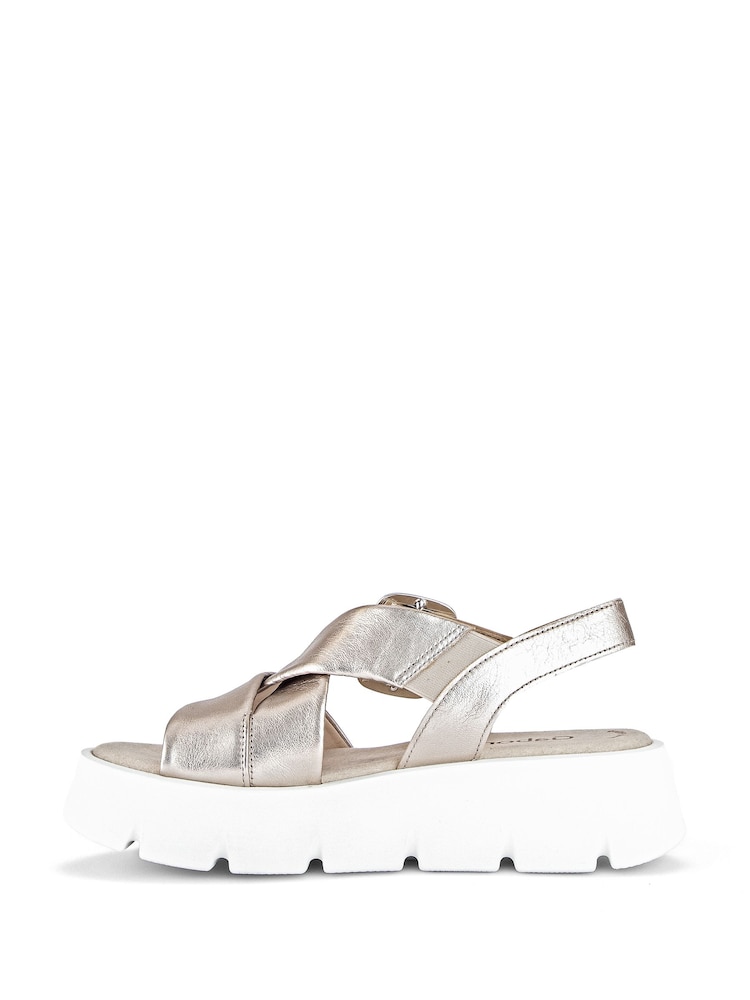 Gabor Metallic Daphne Sandals - Image 2 of 5 Gabor Metallic Daphne Sandals - Image 2 of 5