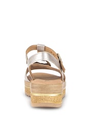 Gabor Silver Puder Metallic Leather Sandals - Image 5 of 5