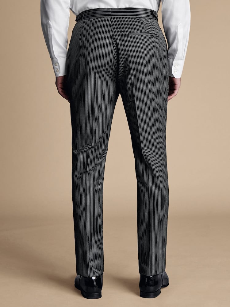 Charles Tyrwhitt Grey Stripe Slim Fit Morning Suit Trousers - Image 2 of 2