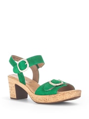 Gabor Green Fantastica Verde Suede Sandals - Image 3 of 5