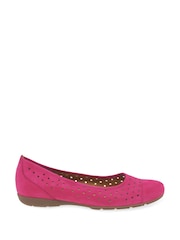 Gabor Ruffle Suede Ballerina Style Shoes - Image 1 of 5