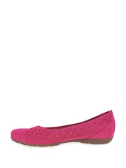 Gabor Ruffle Suede Ballerina Style Shoes - Image 4 of 5