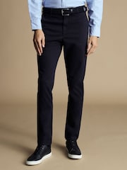 Charles Tyrwhitt Blue French Classic Fit Ultimate non-iron Chino Trousers - Image 1 of 5