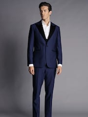 Charles Tyrwhitt Blue Slim Fit Shawl Lapel Dinner Suit: Jacket - Image 1 of 1