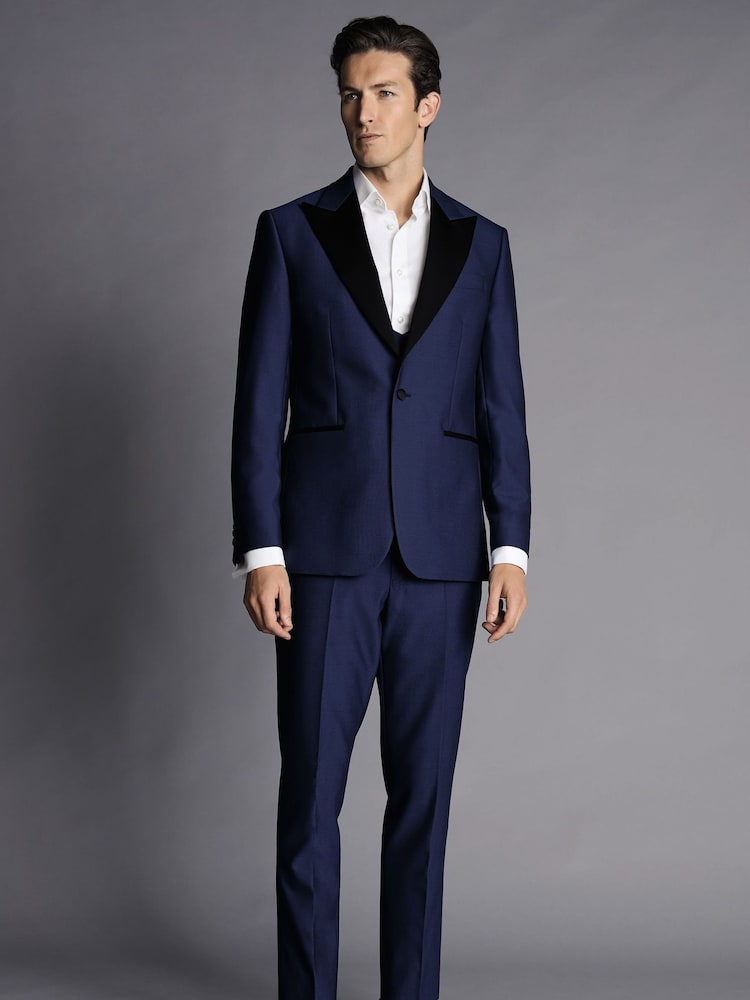 Charles Tyrwhitt Blue Slim Fit Shawl Lapel Dinner Suit: Jacket - Image 1 of 1