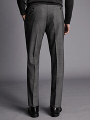 Charles Tyrwhitt Grey Slim Fit Smart Italian Luxury Trousers - Image 2 of 5