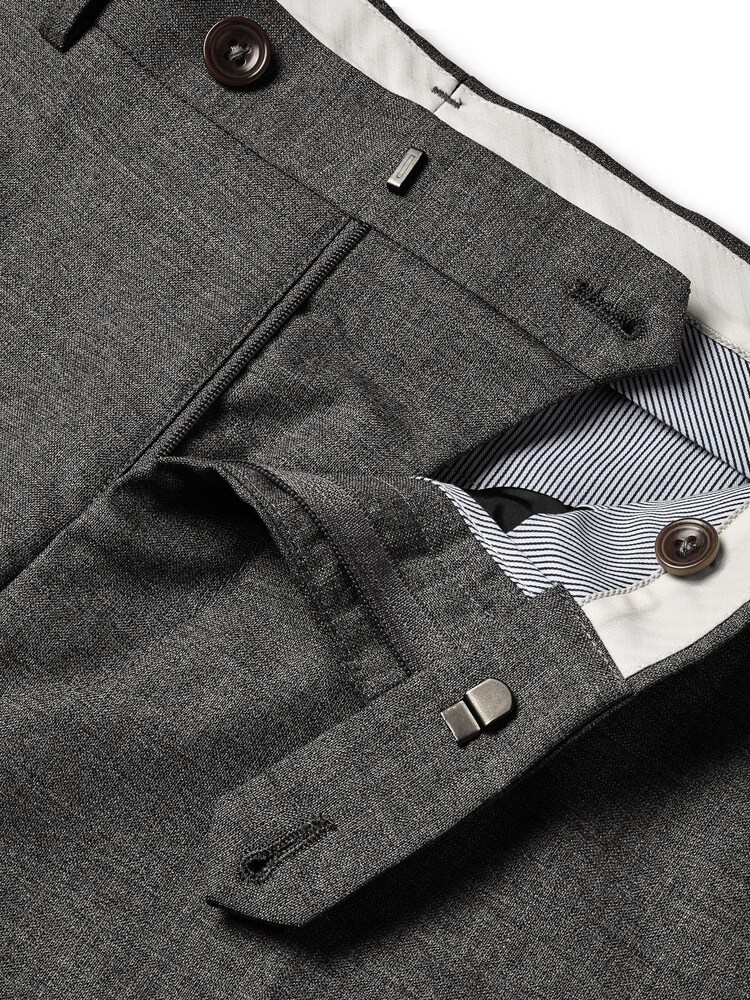 Charles Tyrwhitt Grey Slim Fit Smart Italian Luxury Trousers - Image 5 of 5