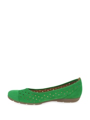 Gabor Ruffle Suede Ballerina Style Shoes - Image 2 of 5