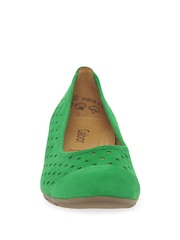 Gabor Ruffle Suede Ballerina Style Shoes - Image 4 of 5