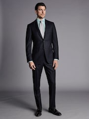 Charles Tyrwhitt Blue Check Slim Fit Ultimate Performance Suit Jacket - Image 2 of 5