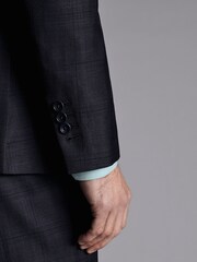 Charles Tyrwhitt Blue Check Slim Fit Ultimate Performance Suit Jacket - Image 4 of 5