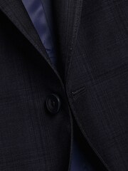 Charles Tyrwhitt Blue Check Slim Fit Ultimate Performance Suit Jacket - Image 5 of 5