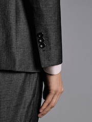 Charles Tyrwhitt Grey Slim Fit Italian Luxury Suit: Jacket - Image 4 of 5
