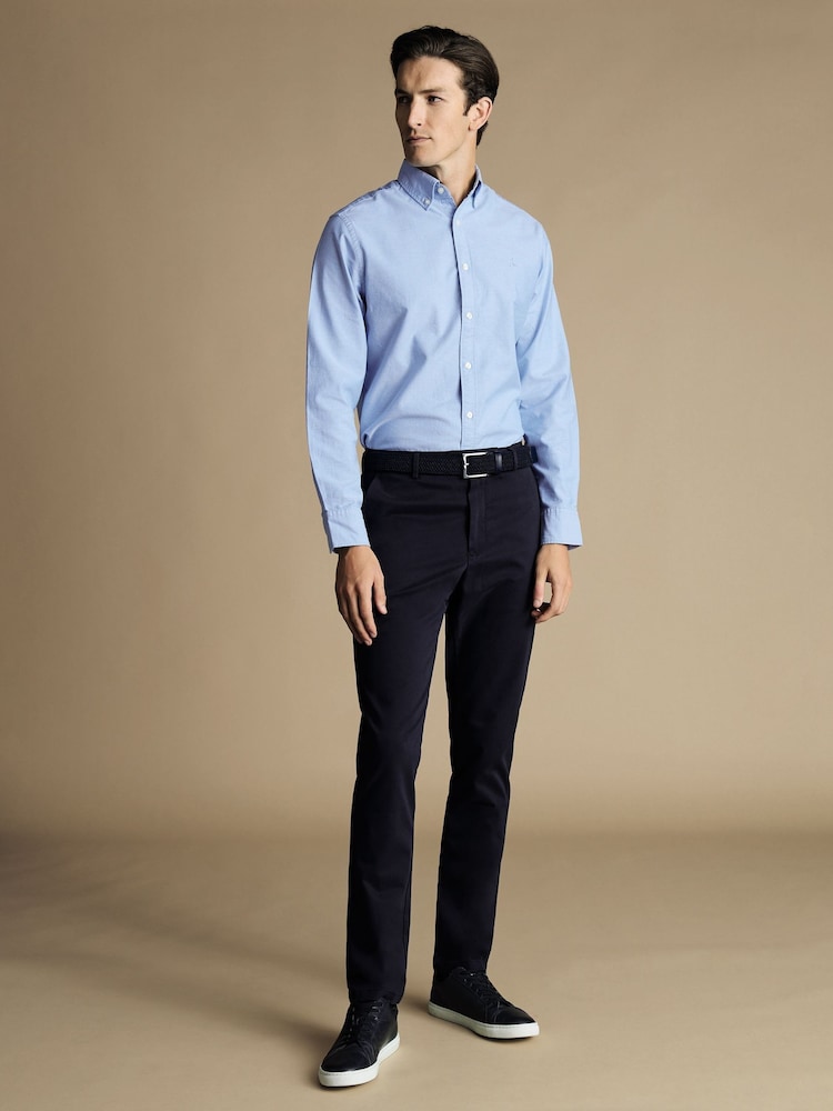 Charles Tyrwhitt Blue French Slim Fit Ultimate Non-iron Chinos - Image 3 of 3