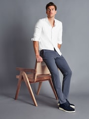 Charles Tyrwhitt Blue Steel Slim Fit Ultimate non-iron Chino Trousers - Image 1 of 5