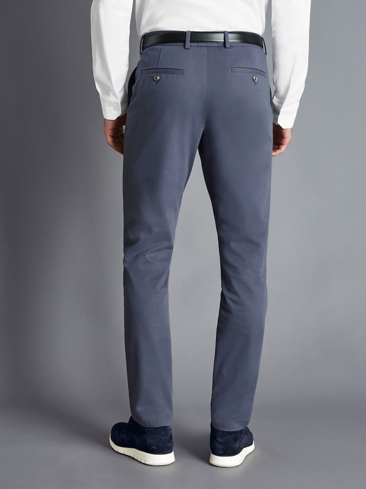 Charles Tyrwhitt Blue Steel Slim Fit Ultimate non-iron Chino Trousers - Image 2 of 5