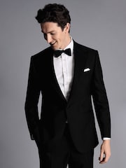 Charles Tyrwhitt Black Slim Fit Peak Lapel Dinner Suit: Jacket - Image 1 of 5