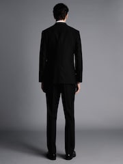 Charles Tyrwhitt Black Slim Fit Peak Lapel Dinner Suit: Jacket - Image 2 of 5