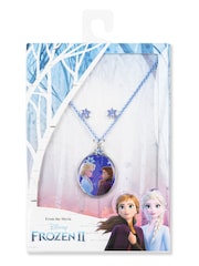 Peers Hardy Blue & Purple Disney Frozen II Enamel Costume Earring and Pendant Set - Image 3 of 4