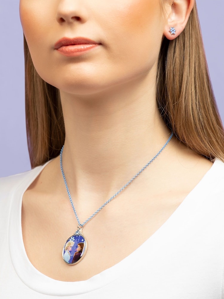 Peers Hardy Blue & Purple Disney Frozen II Enamel Costume Earring and Pendant Set - Image 4 of 4