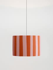 Houseof. Pink Small Stripe Print Ceiling Light - Image 1 of 4