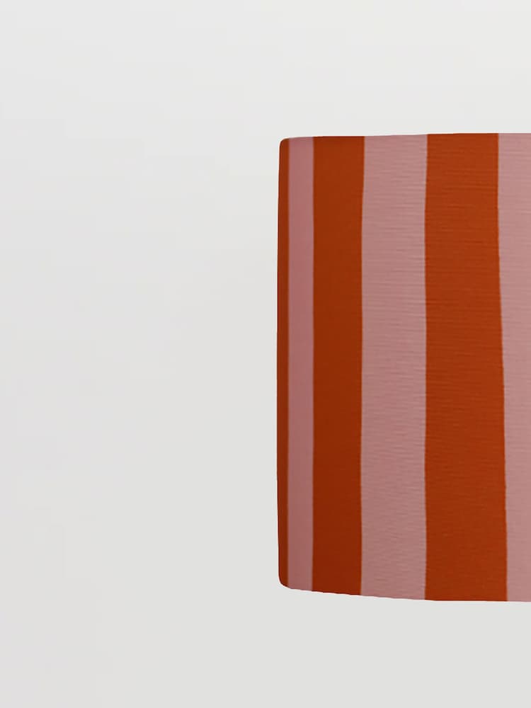 Houseof. Pink Small Stripe Print Ceiling Light - Image 2 of 4
