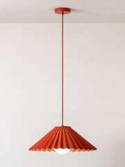 Houseof. Red The Pleat Ceiling Pendant Light by Emma Gurner - Image 1 of 5