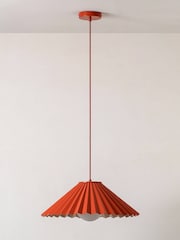 Houseof. Red The Pleat Ceiling Pendant Light by Emma Gurner - Image 2 of 5