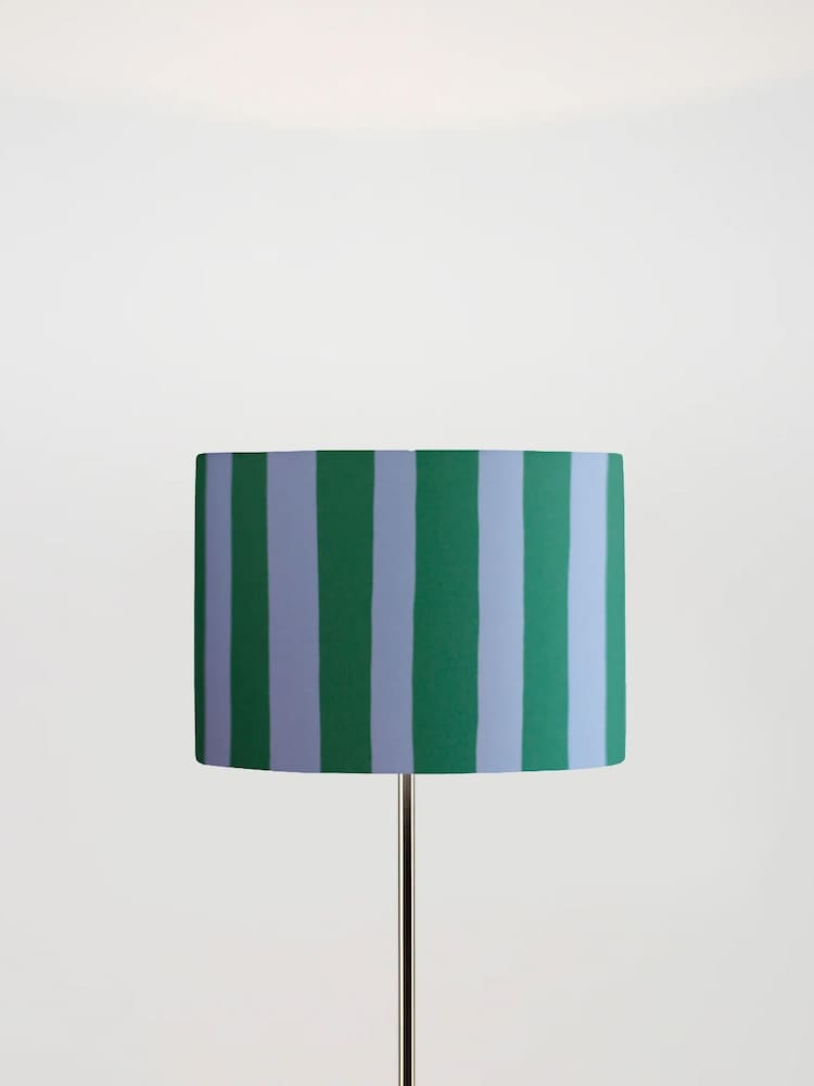Houseof. Green Small Stripe Print Ceiling Light - Image 2 of 4