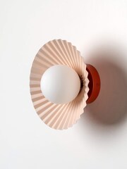 Houseof. Red The Pleat Wall Light by Emma Gurner - Image 2 of 4