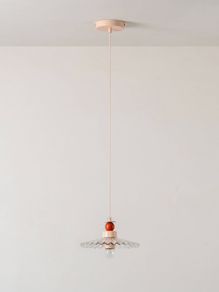 Houseof. Red The Ribbed Ceiling Pendant Light by Emma Gurner - Image 2 of 5