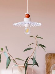 Houseof. Red The Ribbed Ceiling Pendant Light by Emma Gurner - Image 5 of 5