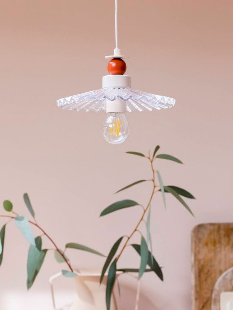 Houseof. Red The Ribbed Ceiling Pendant Light by Emma Gurner - Image 5 of 5