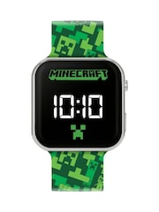 Peers Hardy Green/Black Minecraft Printed LED Watch - Image 1 of 4