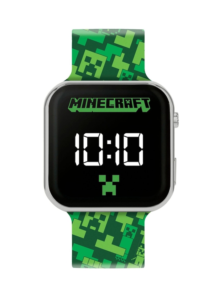 Peers Hardy Green/Black Minecraft Printed LED Watch - Image 1 of 4