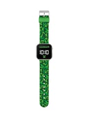 Peers Hardy Green/Black Minecraft Printed LED Watch - Image 3 of 4