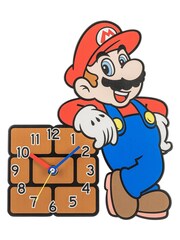 Peers Hardy Red Blue & Brown Super Mario Shaped Wall Clock - Image 2 of 2