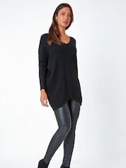 Roman Black Animal Tie Longline Knit Jumper - Image 3 of 5