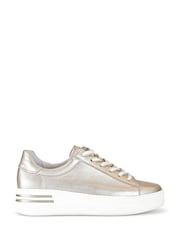 Gabor Wide Fit Gold/Silver Keystone Puder Metallic Trainers - Image 1 of 5
