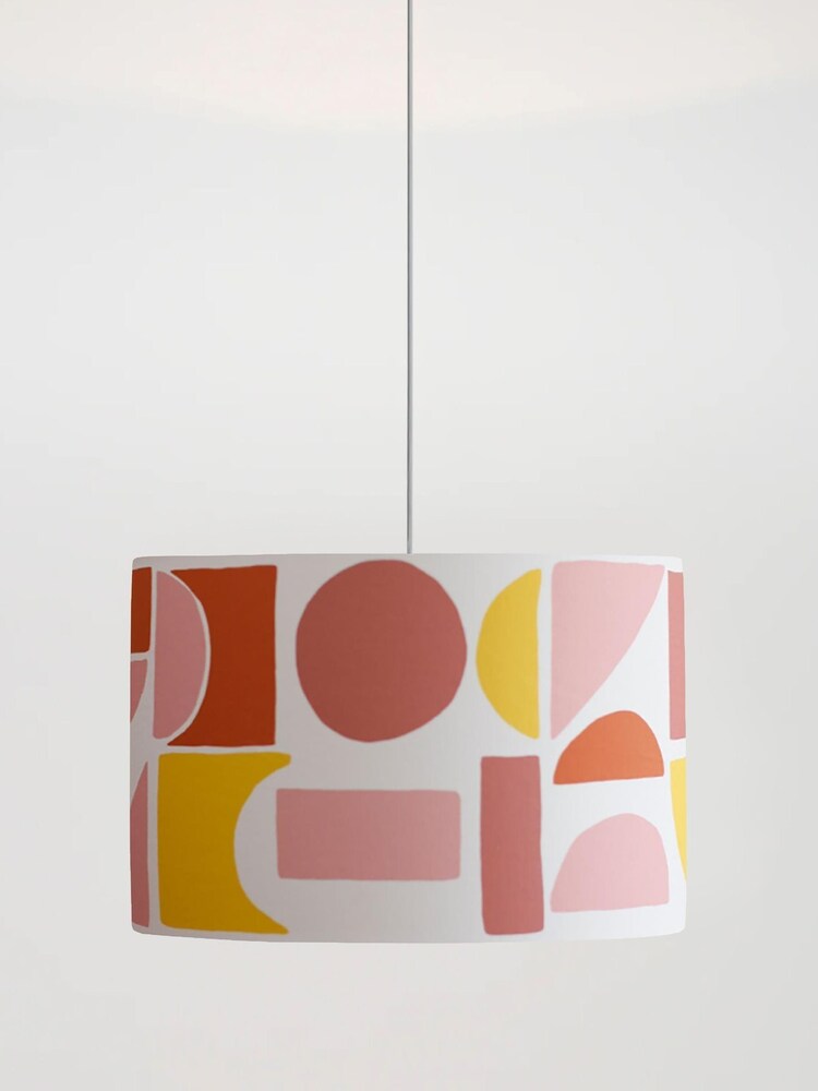 Houseof. Pink Large Tiles Print 100% Cotton Shade - Image 1 of 5