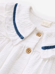 White Printed Collar Dress (3mths-10yrs) - Image 7 of 8